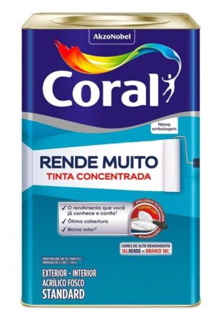 Balde de Tinta-Coral cor azul suave